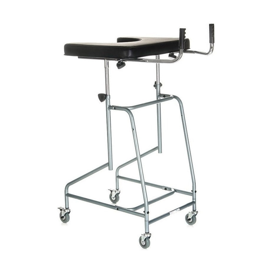 Qmed Viteacare Unterarm-Rollator (Podest-Gehwagen), bis 125 kg – Silber