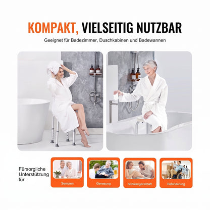 duschhocker hoehenverstellbar 35 48 cm weiss