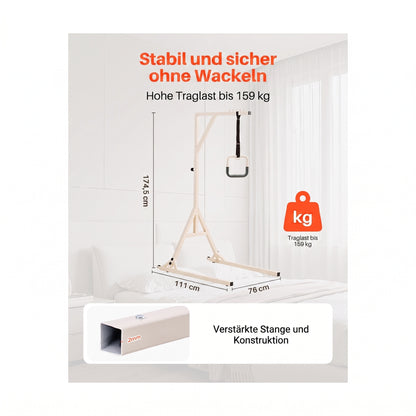 fahrbarer bettgalgen trapezgriff hoehenverstellbar