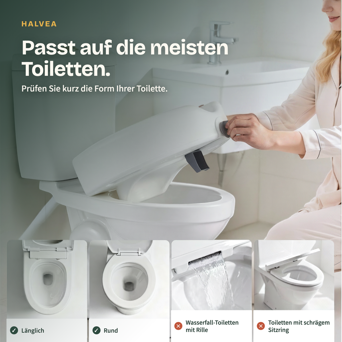 Toilettensitzerhöhung ca. 13 cm mit vergrößerter Öffnung, bis 158 kg