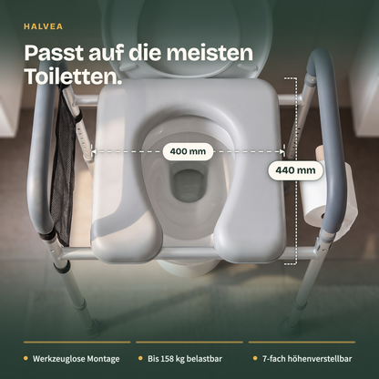 Toilettensitzerhöhung höhenverstellbar 49–64 cm, bis 158 kg