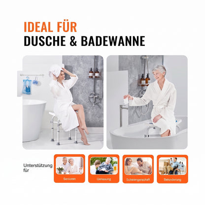 duschhocker extra stabil 40 48 cm blau