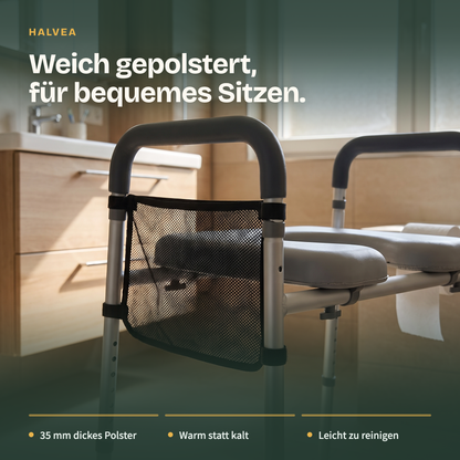 Toilettensitzerhöhung höhenverstellbar 49–64 cm, bis 158 kg