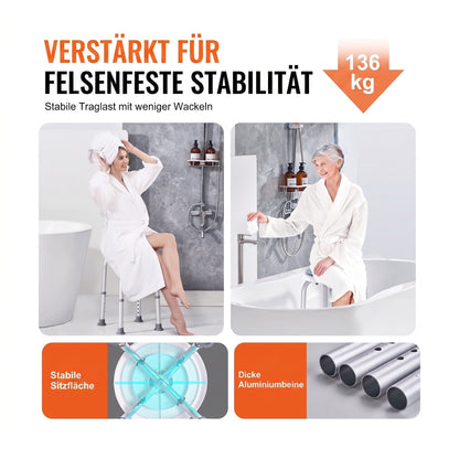 duschhocker hoehenverstellbar 36 48 cm blau