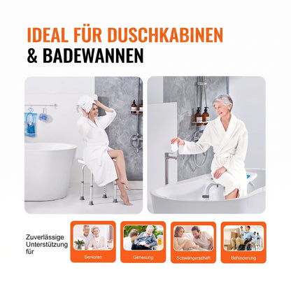 duschhocker hoehenverstellbar 36 49 cm blau