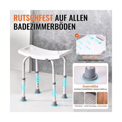 duschhocker hoehenverstellbar 36 48 cm weiss