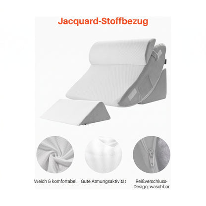orthopaedisches keilkissen set weiss grau