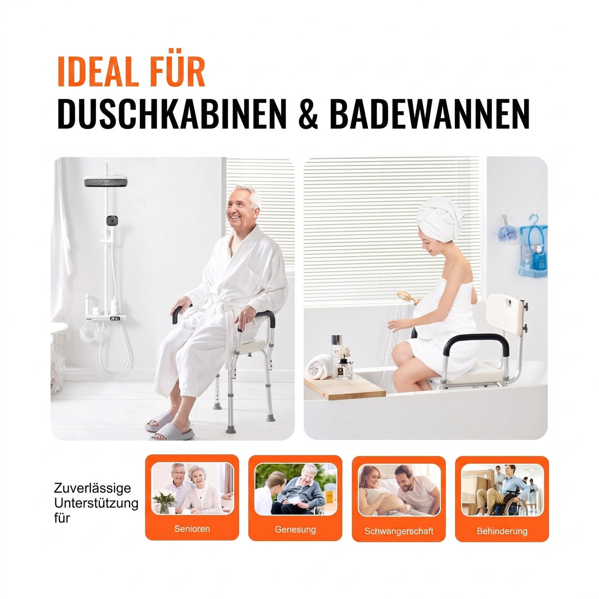 duschhocker hoehenverstellbar 39 52 cm weiss