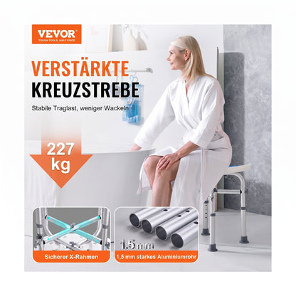 duschhocker extra stabil 40 48 cm blau