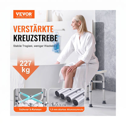 duschhocker extra stabil 40 48 cm blau