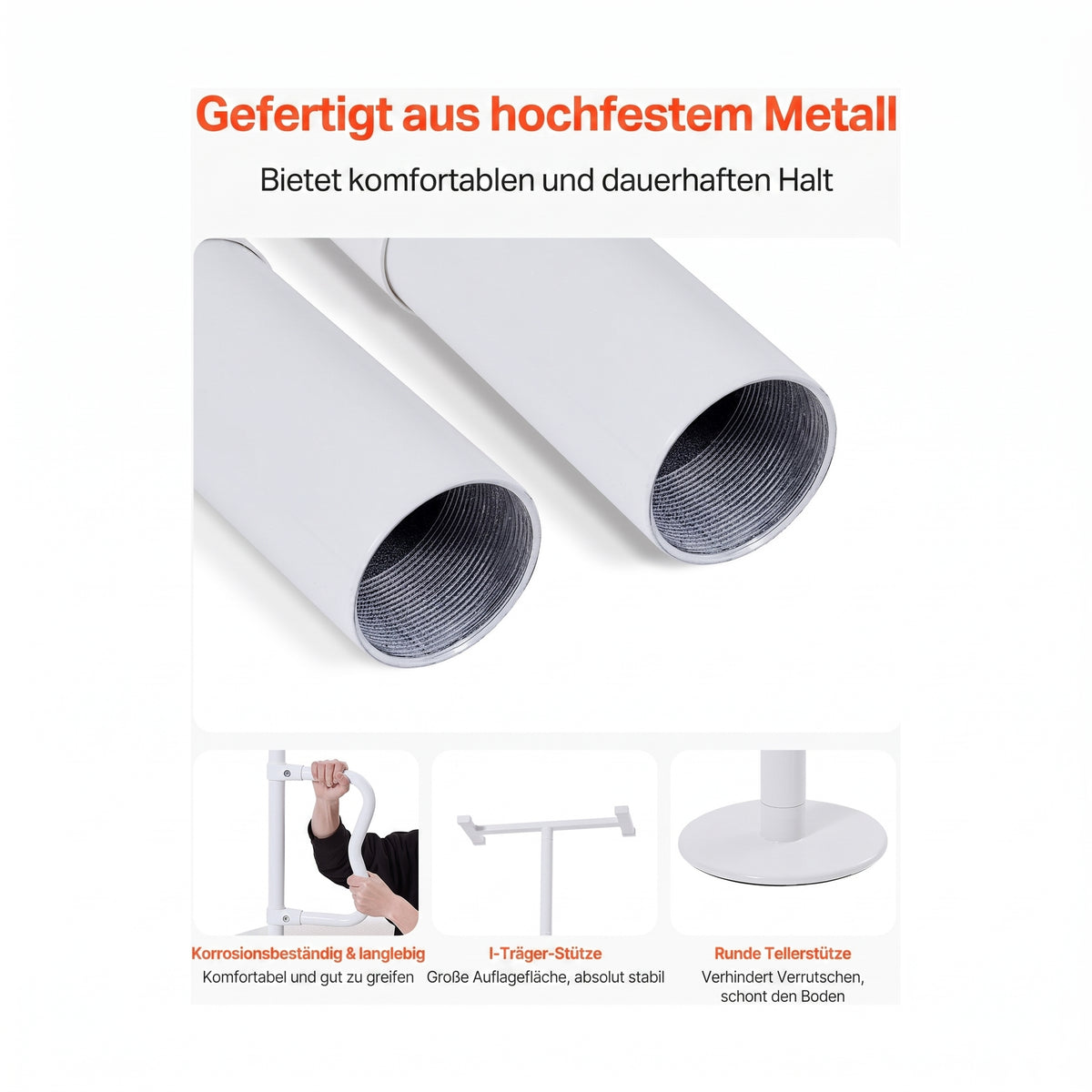 sicherheitsstange boden decke bad 214 305 cm weiss