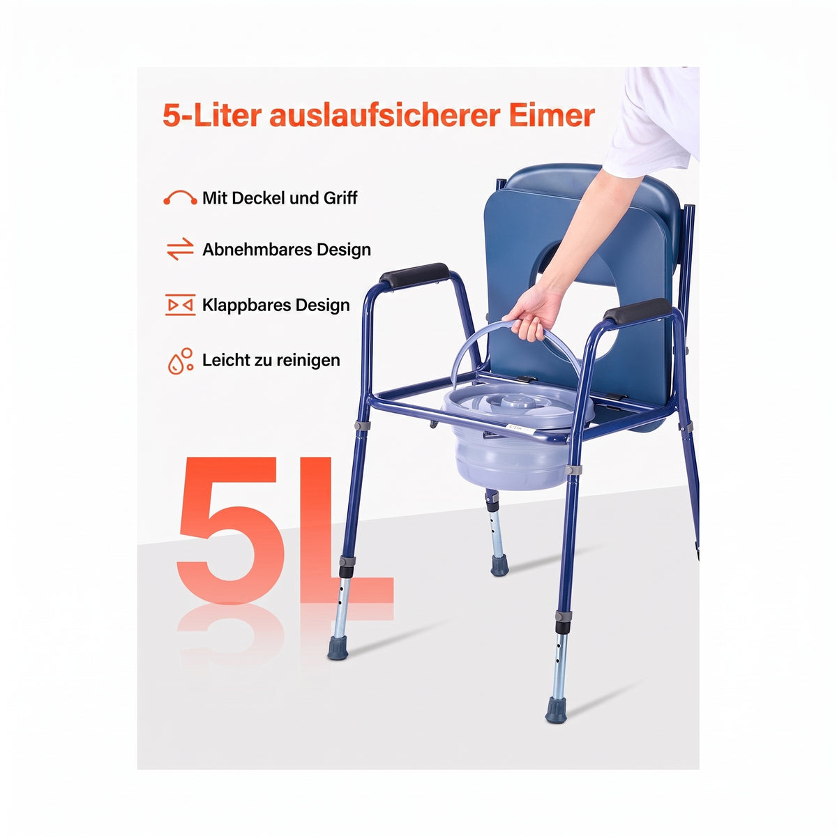 toilettenstuhl gepolstert eimer 81 91 cm