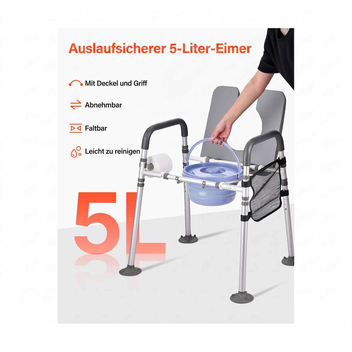 toilettenstuhl gepolstert eimer rueckenlehne