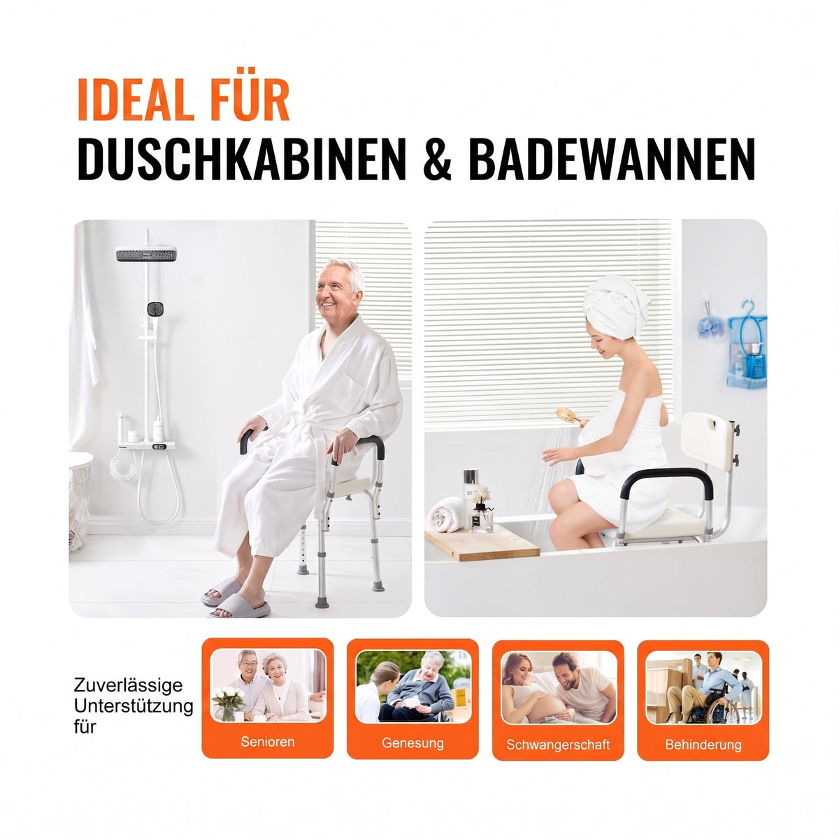 duschhocker hoehenverstellbar 39 52 cm weiss
