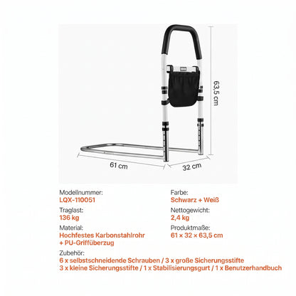 aufstehhilfe bett haltegriff pu handlauf 61 cm