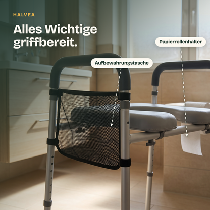 Toilettensitzerhöhung höhenverstellbar 49–64 cm, bis 158 kg