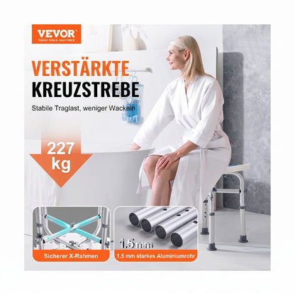 duschhocker extra stabil 40 48 cm blau