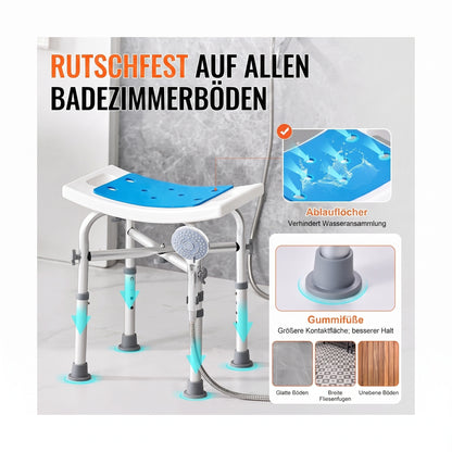 duschhocker extra stabil 40 48 cm blau