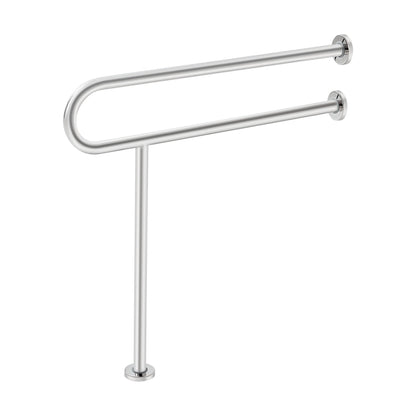 Wand-Stützgriff Edelstahl mit Stützbein, 78 cm, bis 136 kg