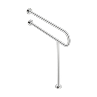 Wand-Stützgriff Edelstahl mit Stützbein, 78 cm, bis 136 kg