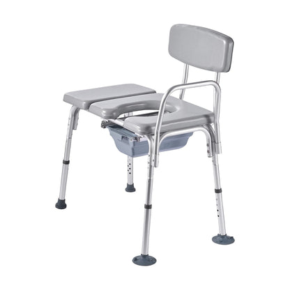 Toilettenstuhl gepolstert mit Eimer, höhenverstellbar, bis 227 kg
