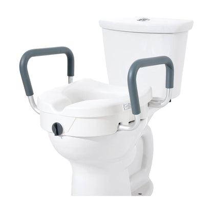Toilettensitzerhöhung ca. 13 cm mit Haltegriffen, Weiß
