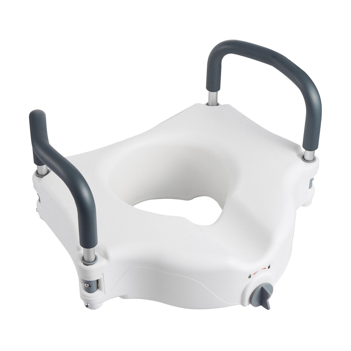 Toilettensitzerhöhung ca. 13 cm mit gepolsterten Armlehnen, bis 136 kg