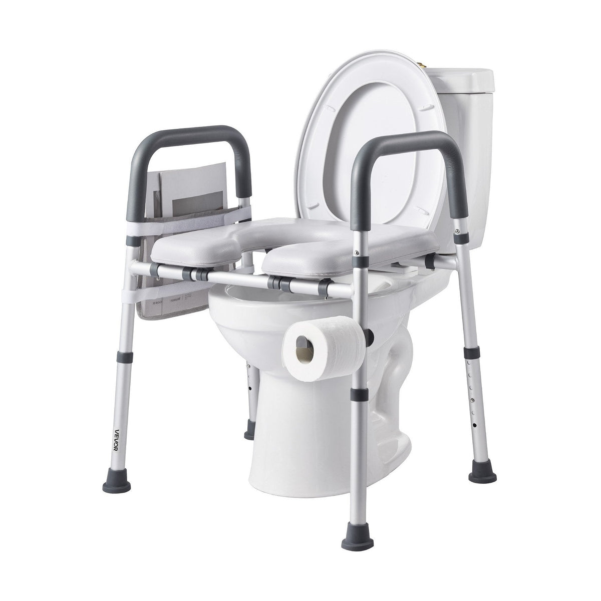 Toilettensitzerhöhung freistehend mit Armlehnen, bis 181 kg