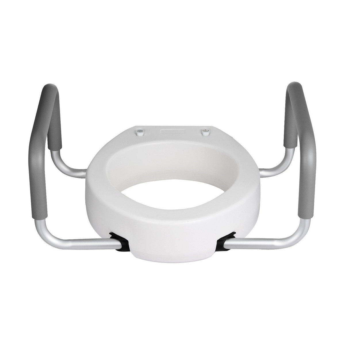 Toilettensitzerhöhung ca. 9 cm mit Armlehnen & verbreitertem Sitz, bis 136 kg