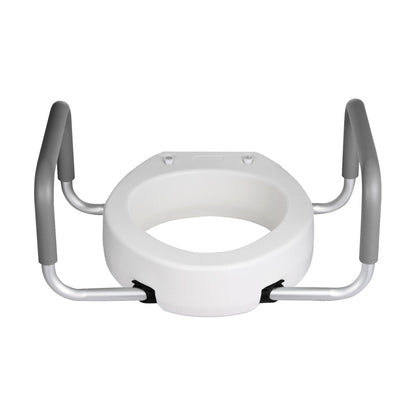 Toilettensitzerhöhung ca. 9 cm mit Armlehnen & verbreitertem Sitz, bis 136 kg