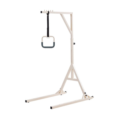 Fahrbarer Bettgalgen mit Trapezgriff, höhenverstellbar, bis 158 kg