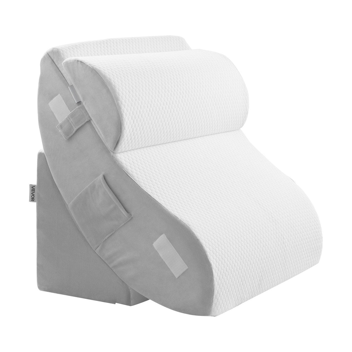 Orthopädisches Keilkissen-Set, 4-teilig – Weiß/Grau