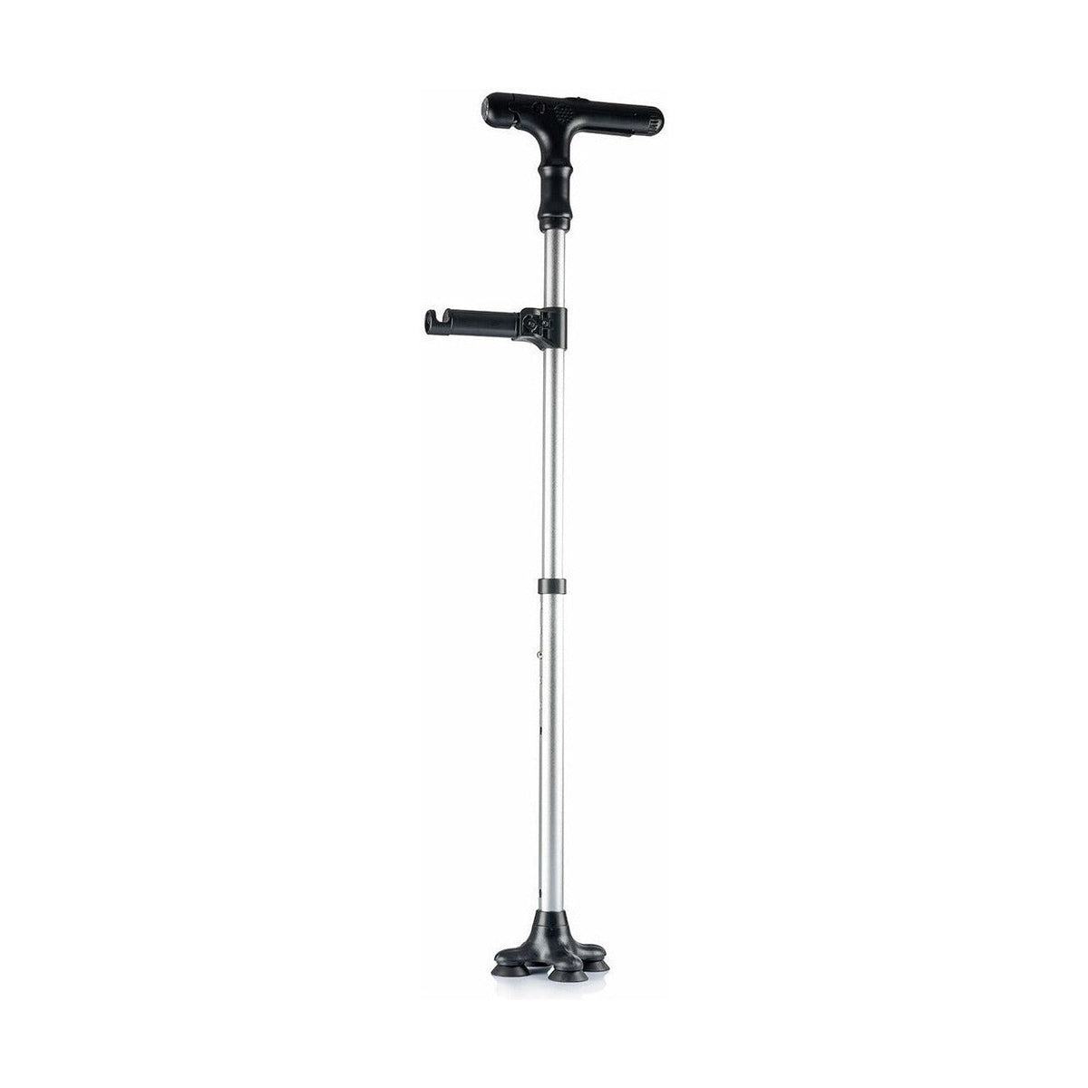 Gehstock ausziehbar mit LED-Licht, Alarm & Greifer Hannde
