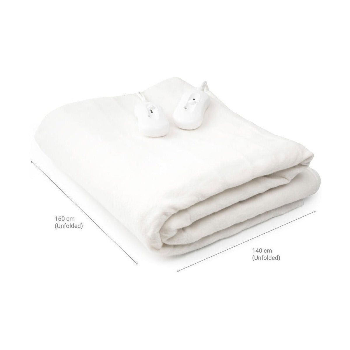 Wärmeunterbett für Doppelbett Blewarm, 2 × 60 W, 140 × 160 cm – Weiß
