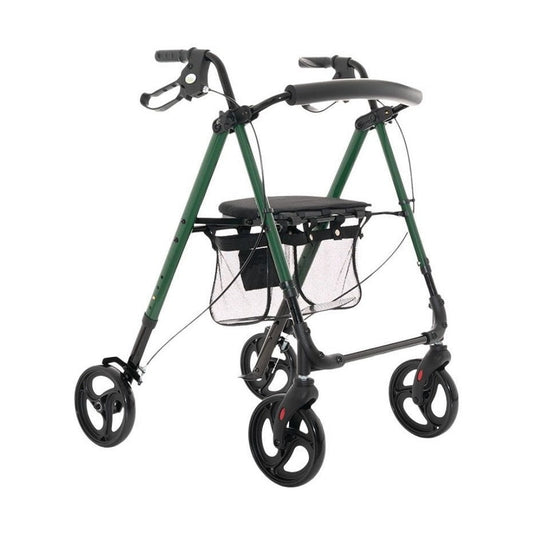 Qmed höhenverstellbarer Rollator, bis 136 kg – Grün