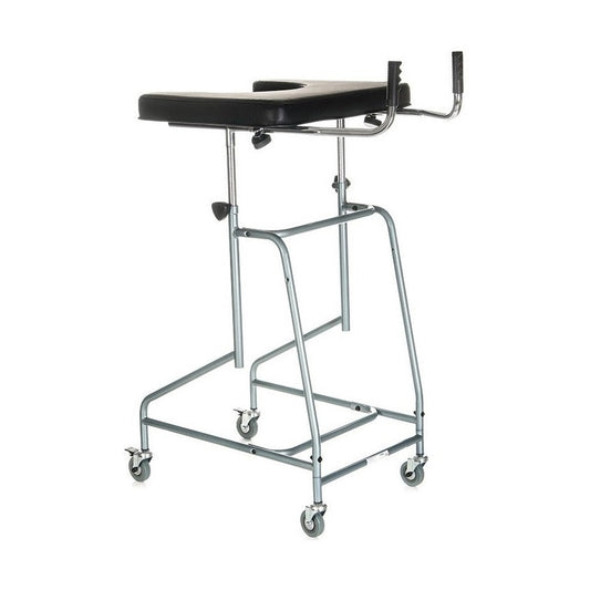 Qmed Viteacare Unterarm-Rollator (Podest-Gehwagen), bis 125 kg – Silber