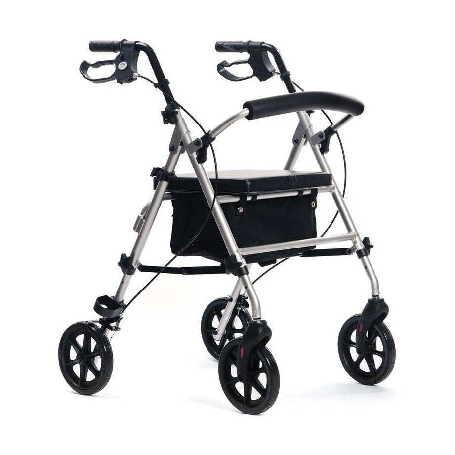 Qmed Viteacare Rocky faltbarer Rollator, bis 120 kg – Silber