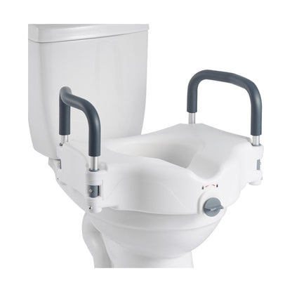 Toilettensitzerhöhung ca. 13 cm mit gepolsterten Armlehnen, bis 136 kg