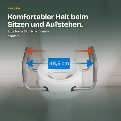 Komfortabler Halt beim Sitzen und Aufstehen. Extra breite Sitzflaeche fuer mehr Komfort.